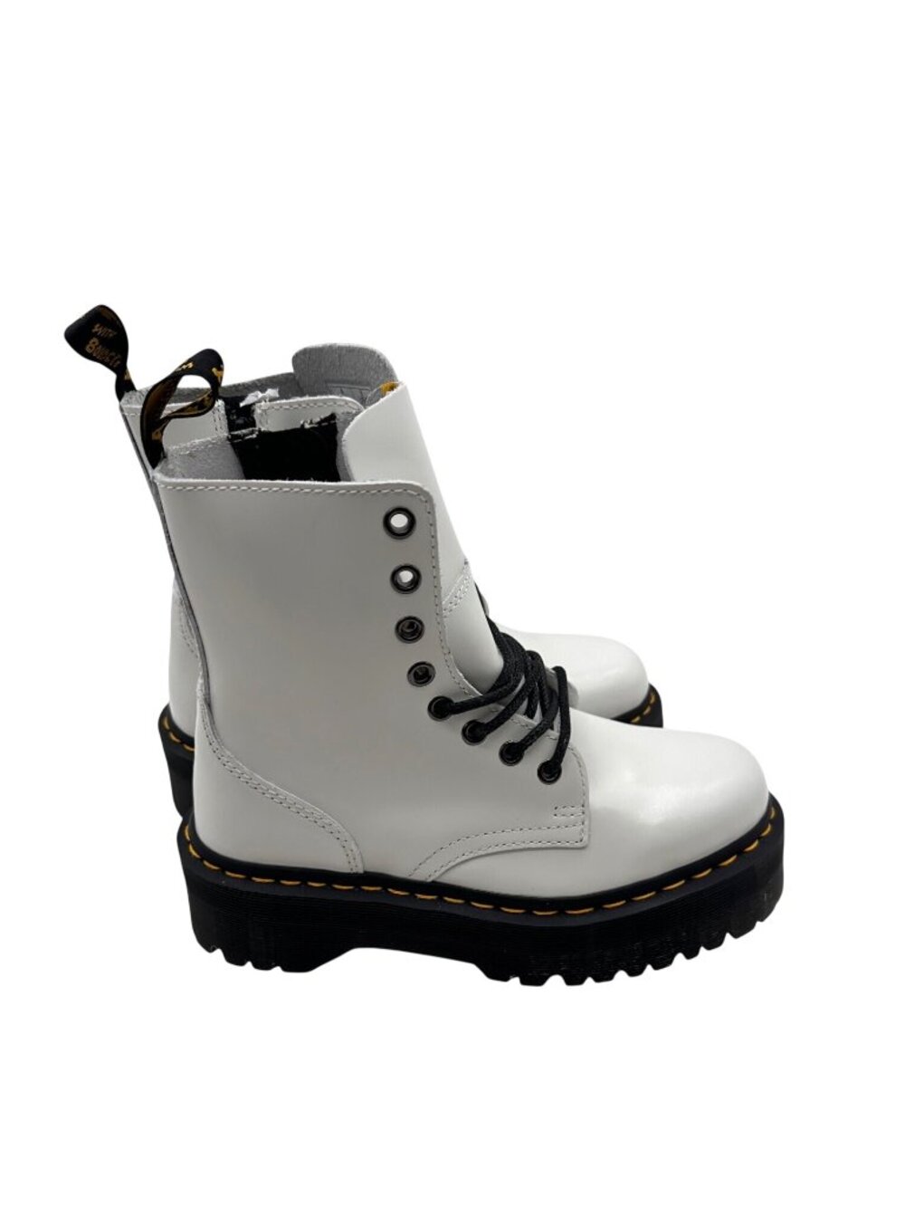 Dr. Martens Women Size 9 Jadon Lace-Up White Chunky Sole Platform Boots  Combat